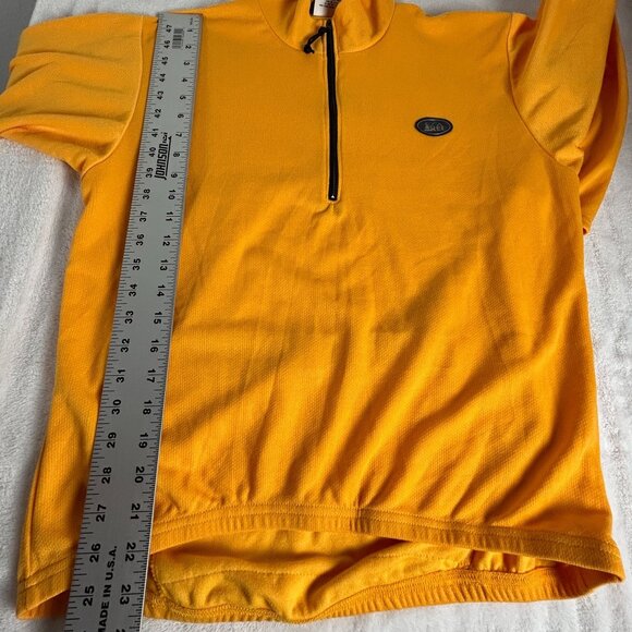REI Mens Orange Cycling Jersey Pullover Jacket Medium 1/4 Zip Back Pocket USA - Picture 9 of 9